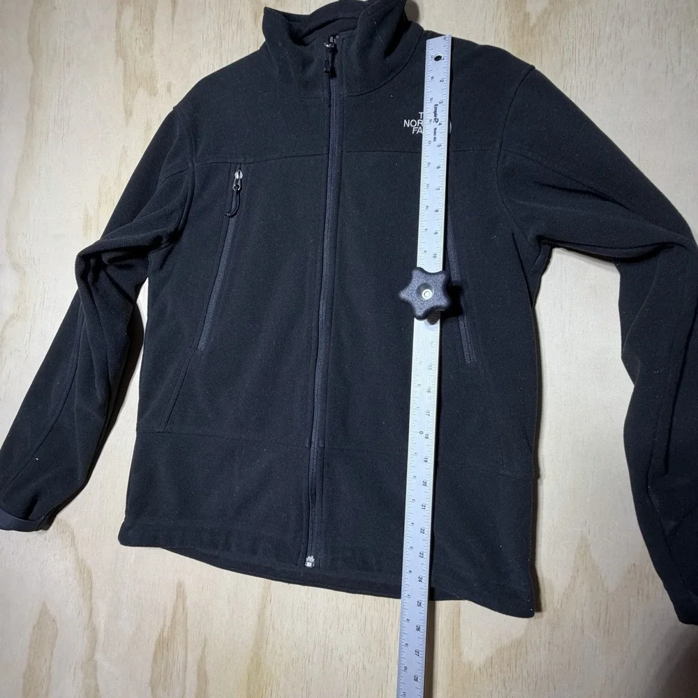 The North Face Mens Black Full Zip Fleece Jacket Outdoor Hiking Size S
